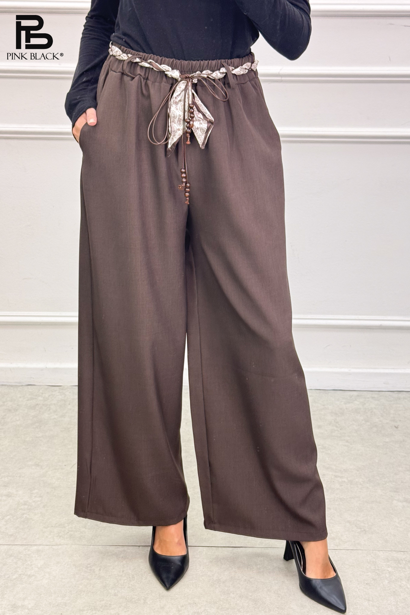 Wide Drawstring Trousers