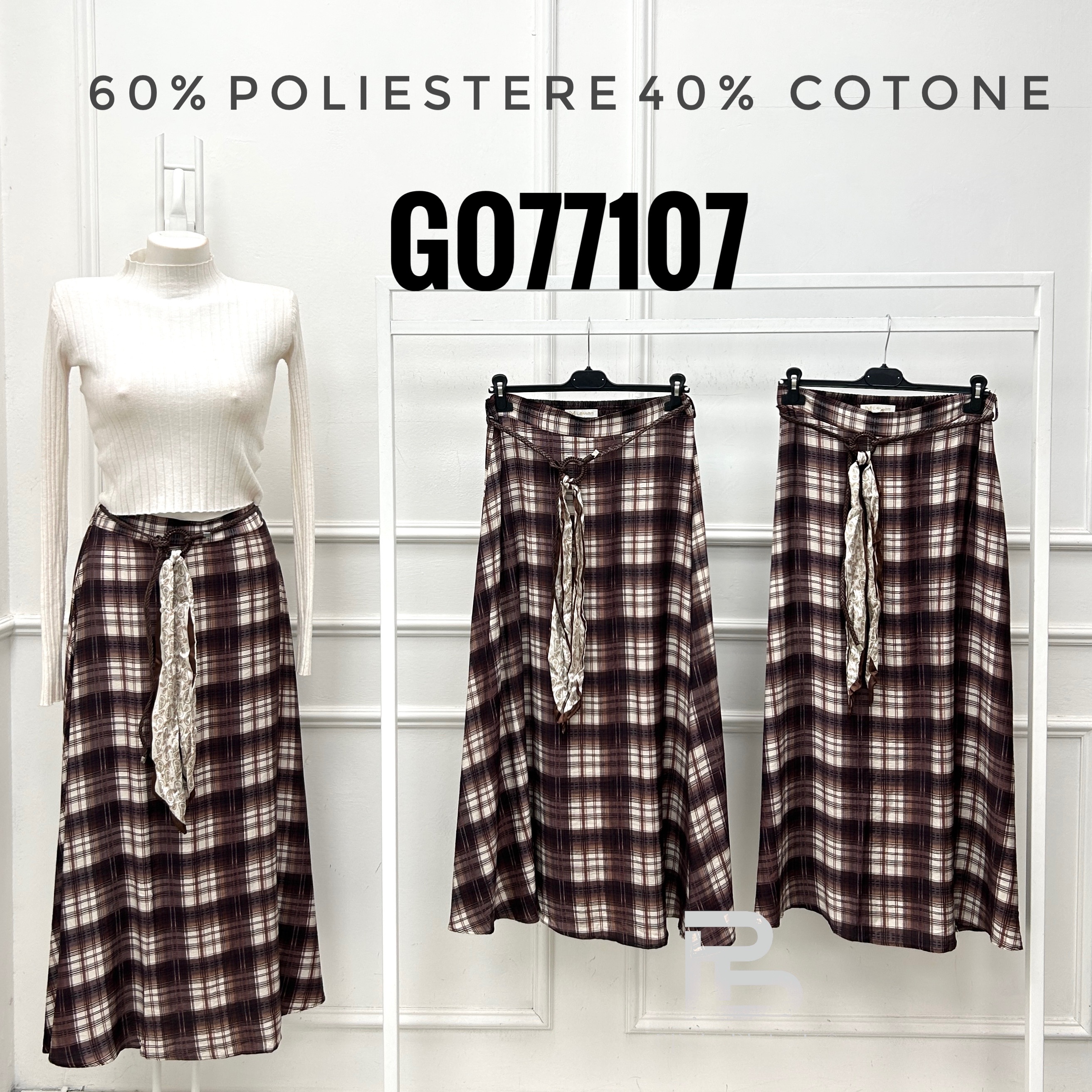 A-line Maxi Skirt with Drawstrings