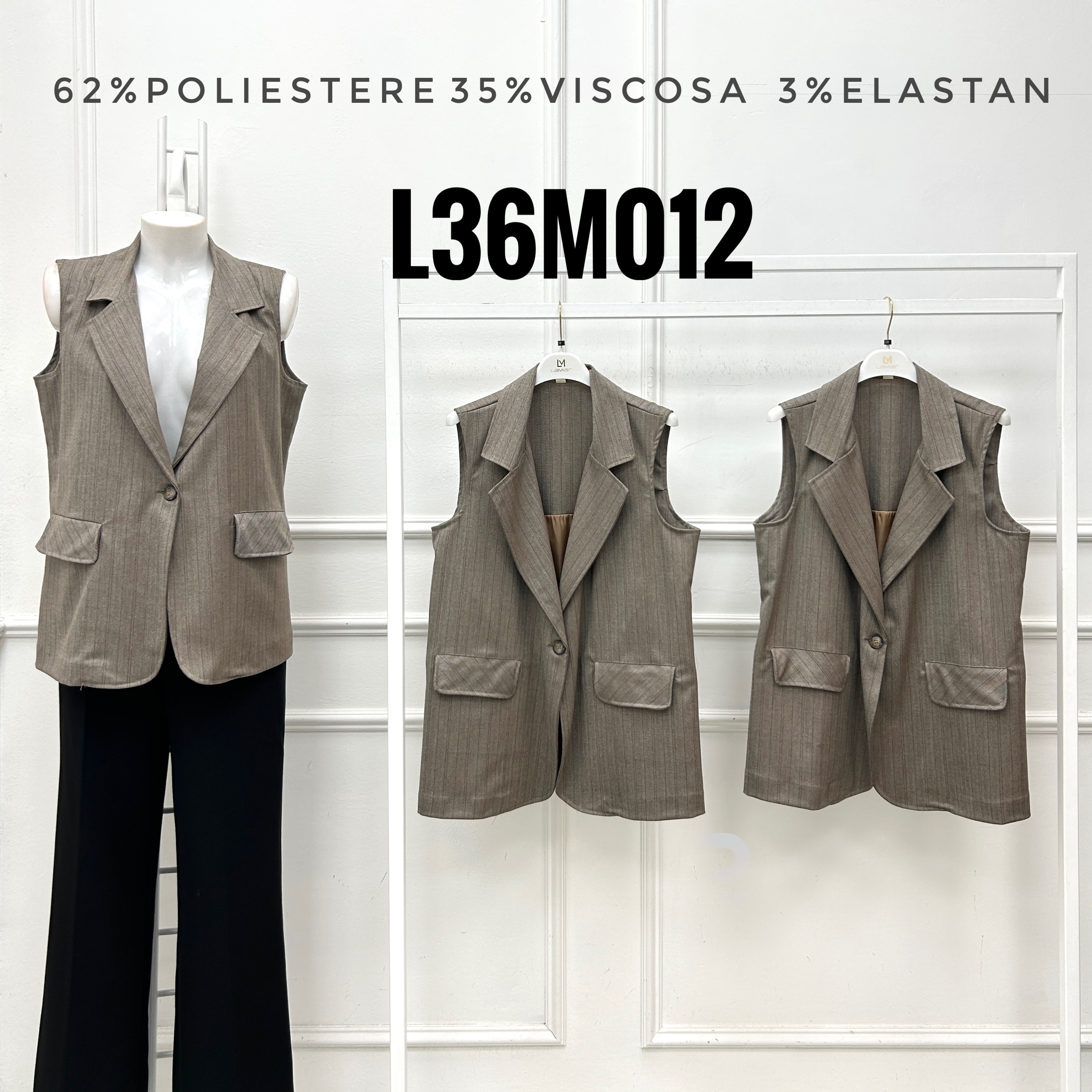 Longline Vest with Lapels