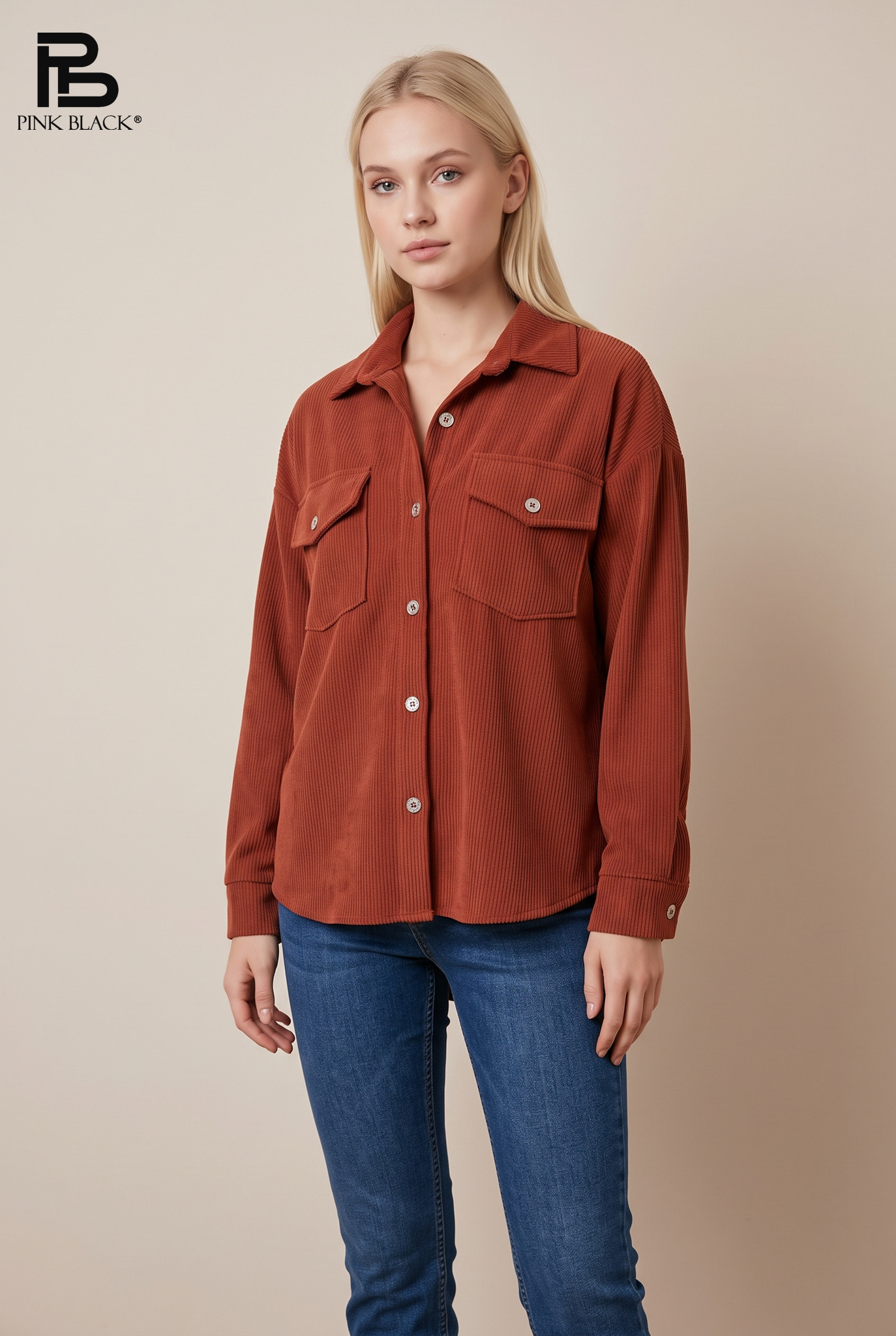Ribbed Shirt Jacket