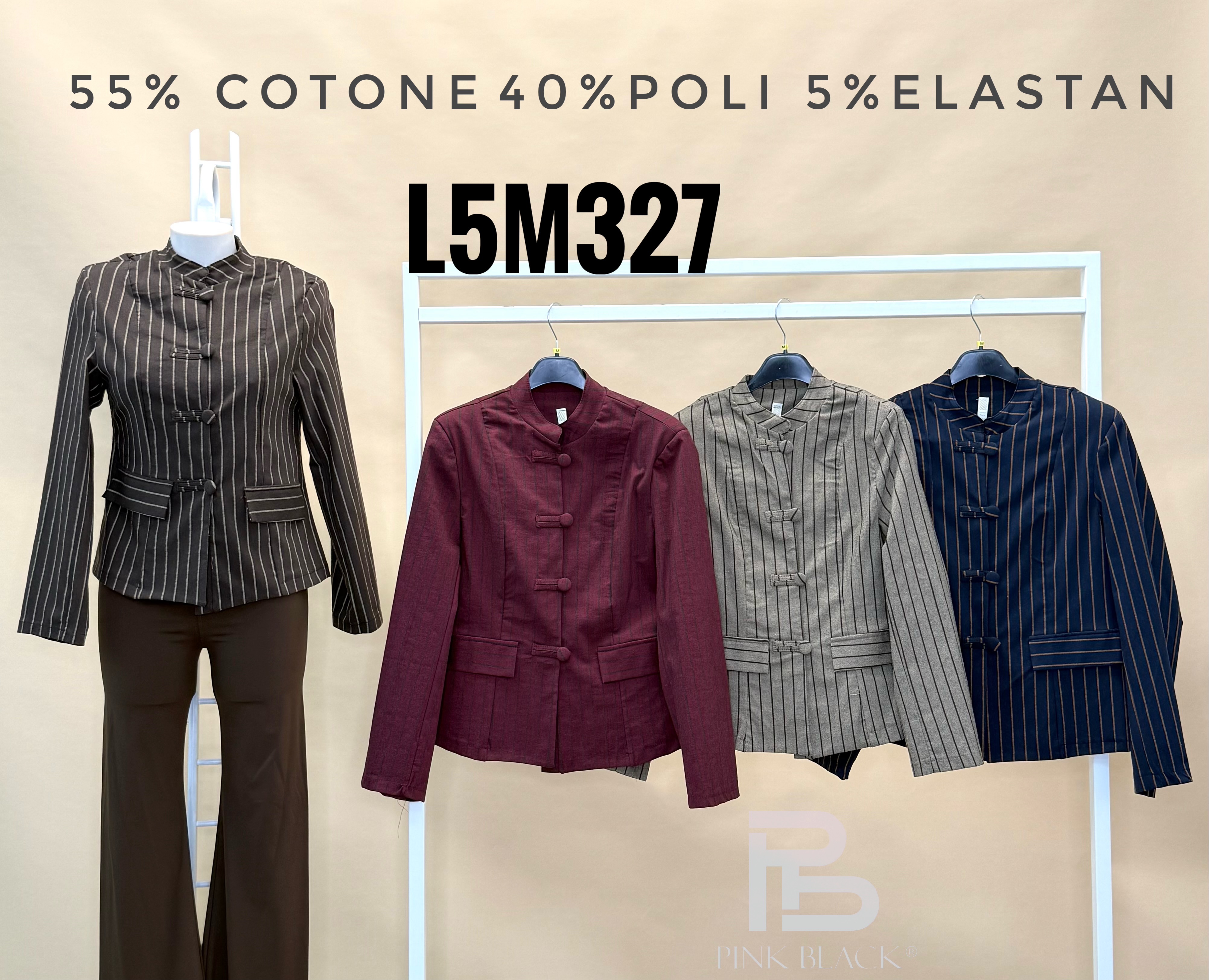 Tailored Jacket with Stand Collar