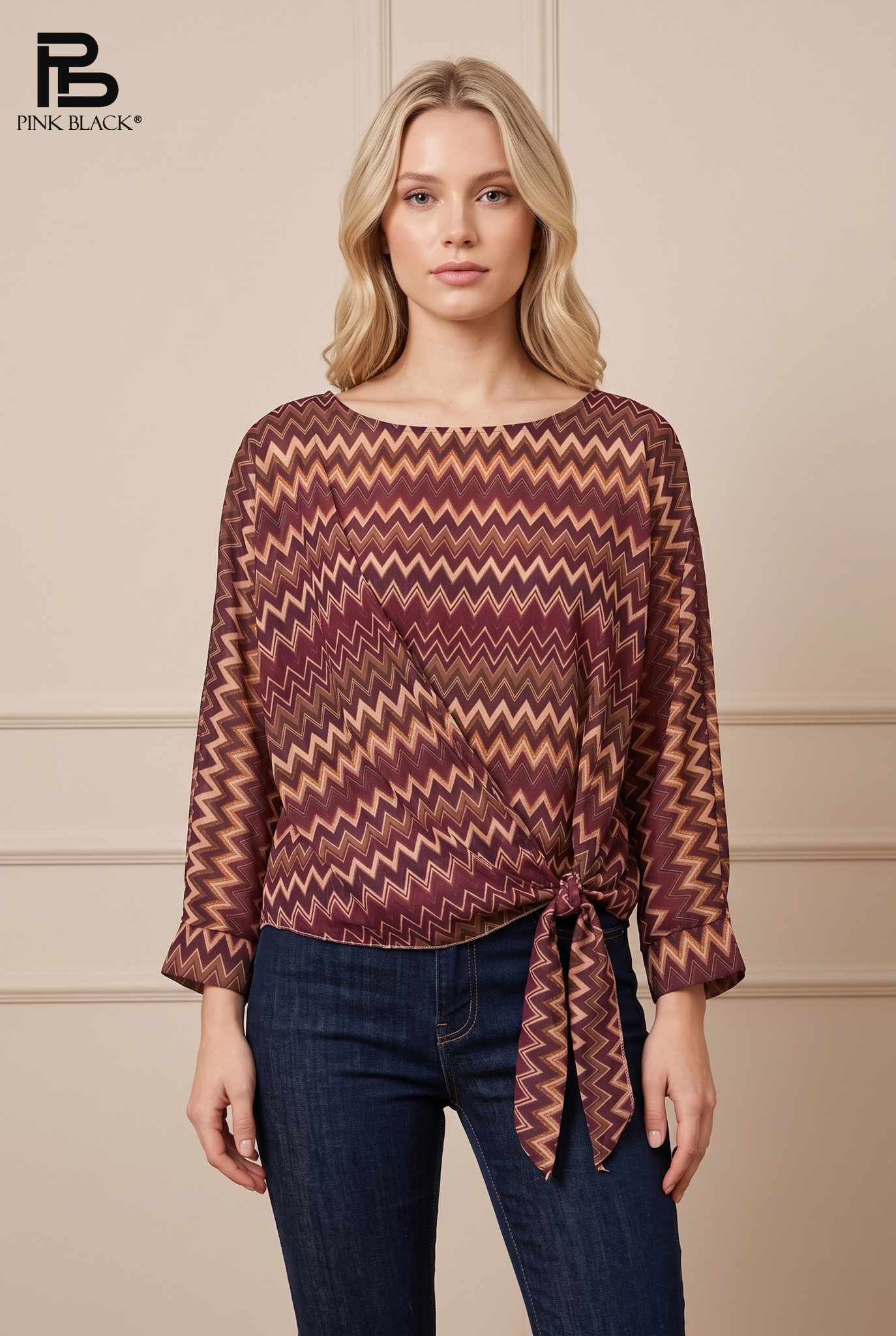 Relaxed Tie-Detail Blouse