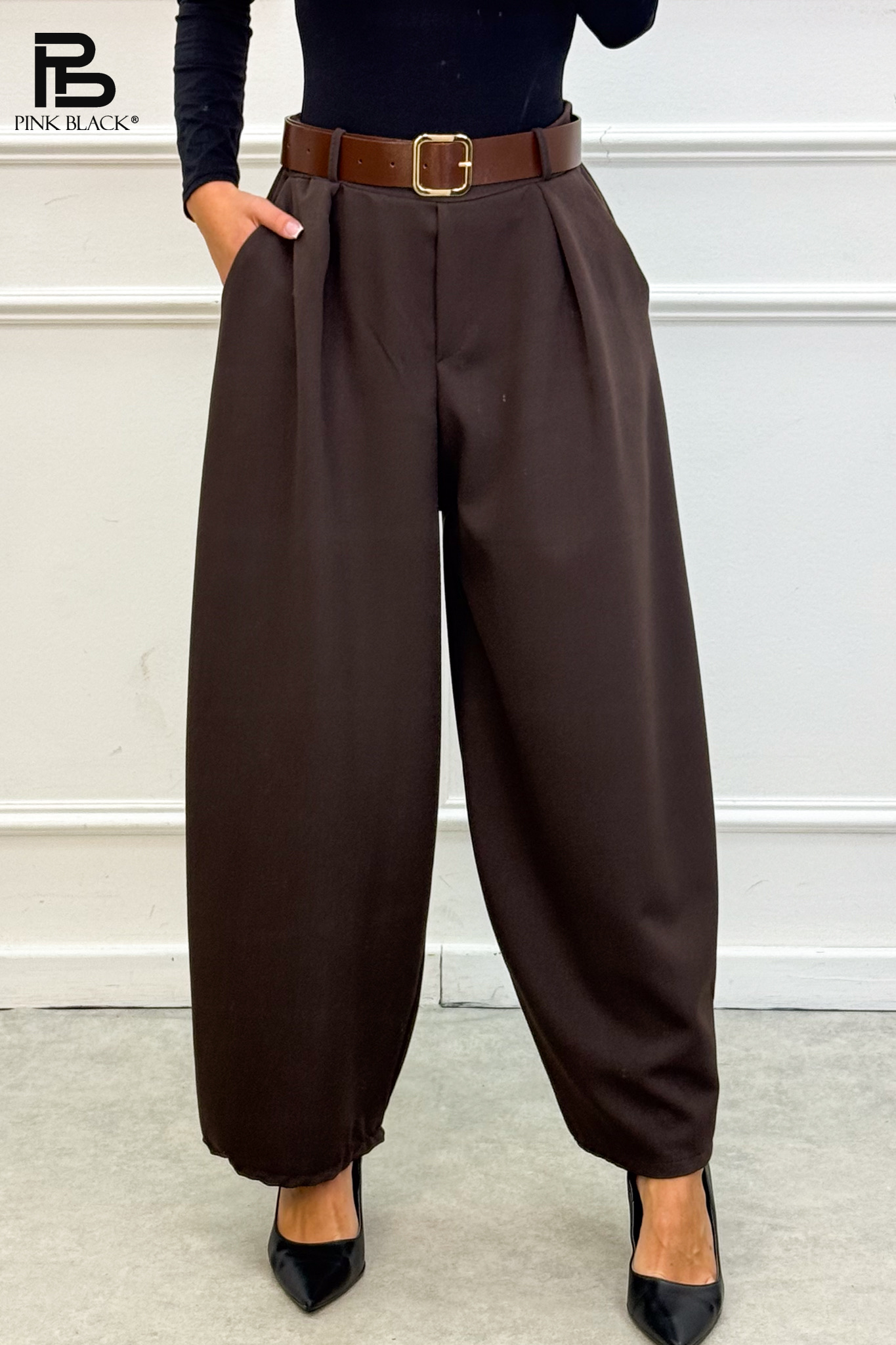 Pleated Palazzo Trousers