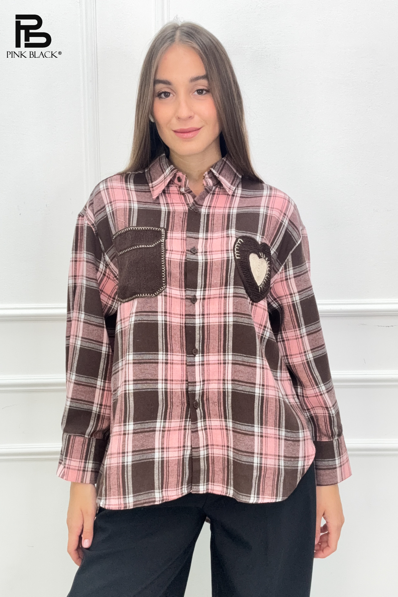 Extended Relaxed Shirt in Check