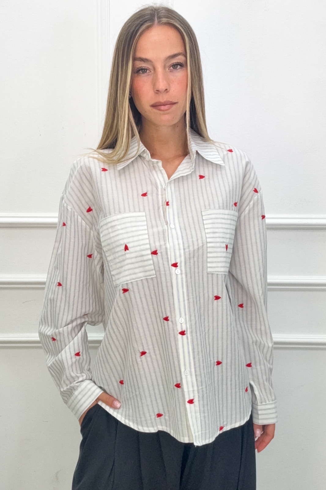 Relaxed Shirt with Embroidery