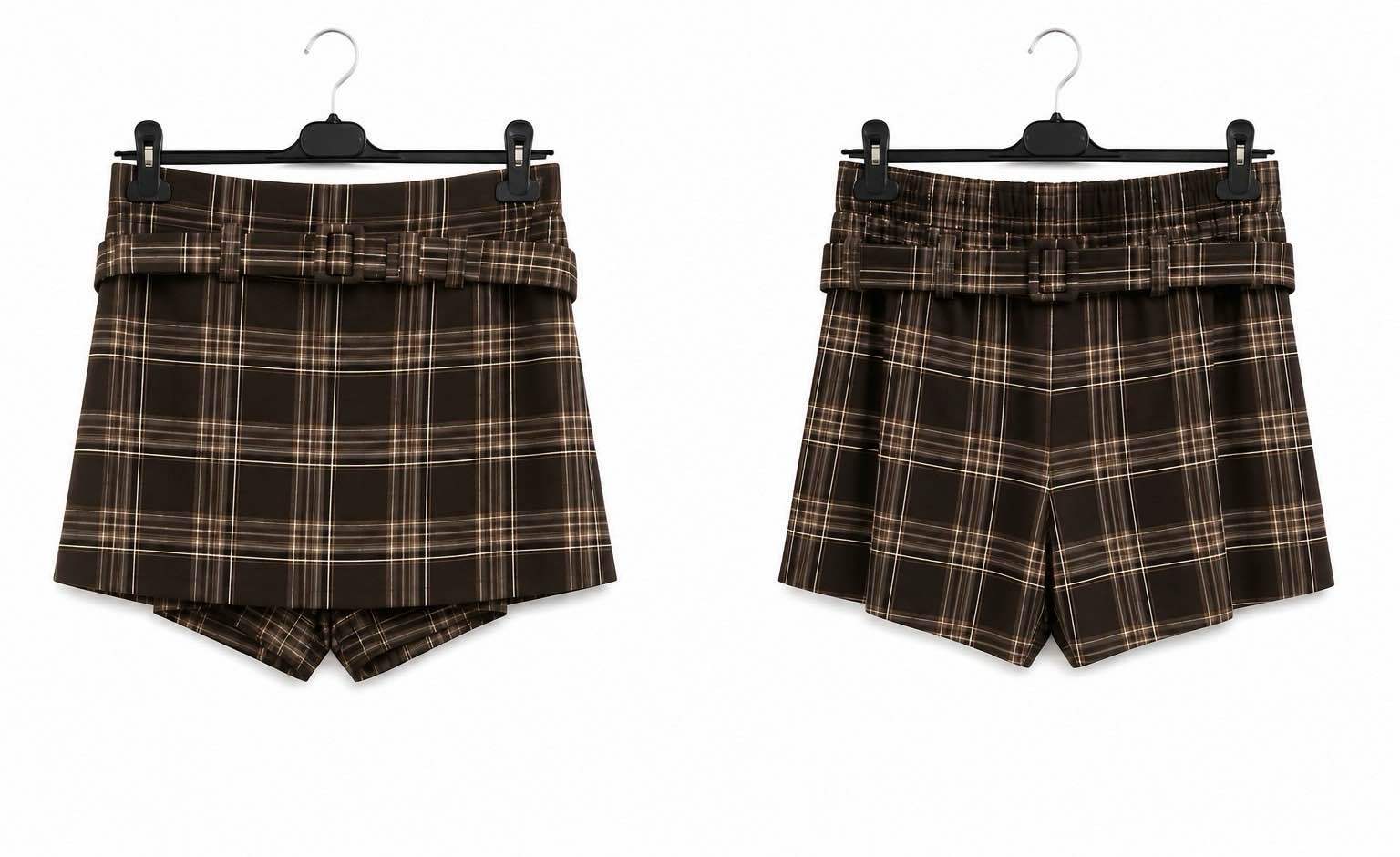 High‑Waist Tailored Shorts