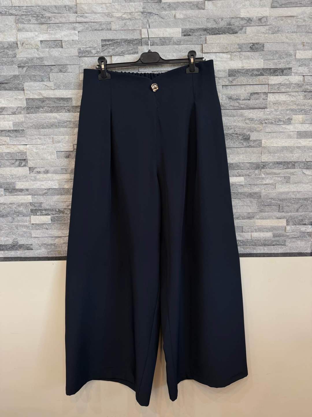 Palazzo Trousers with Buttons