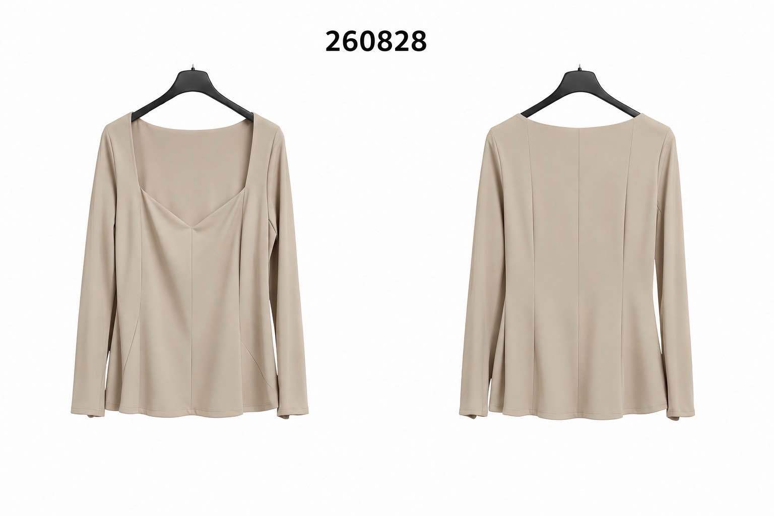 Square-Neck A-line Blouse