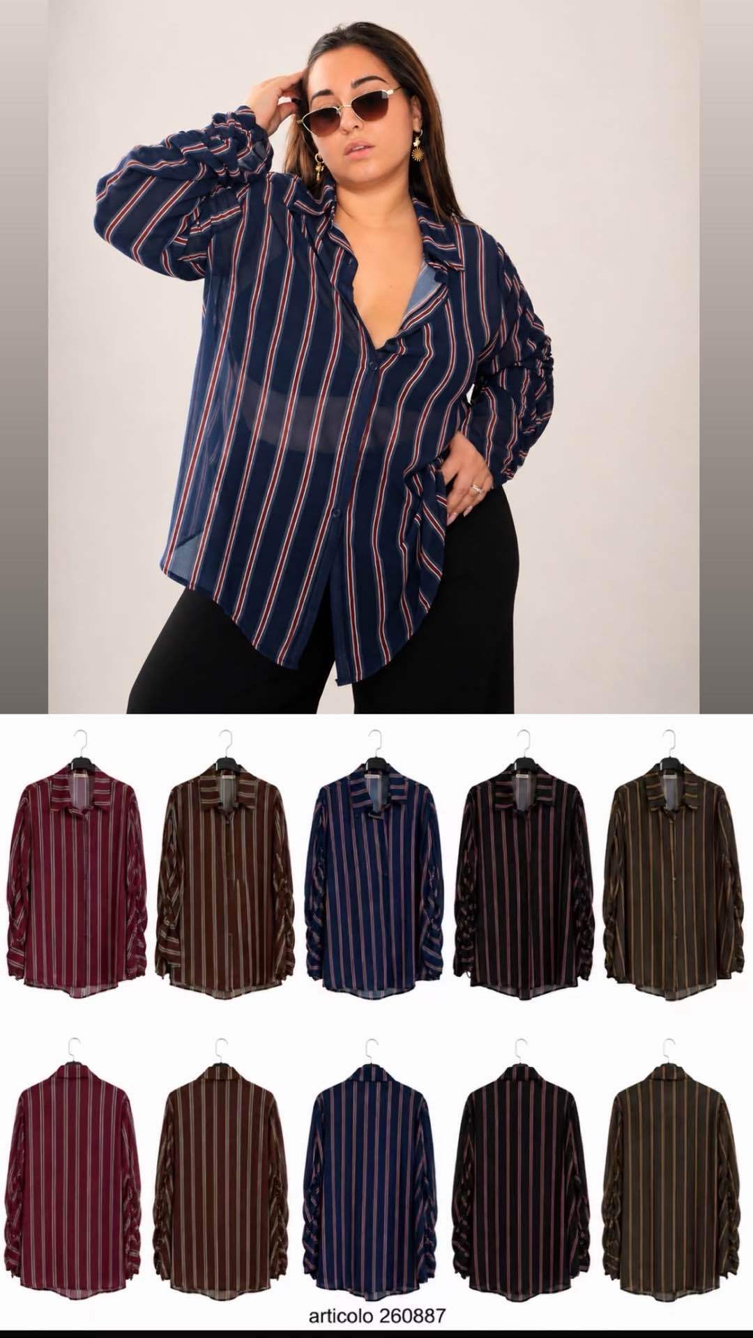 Extended Striped Shirt