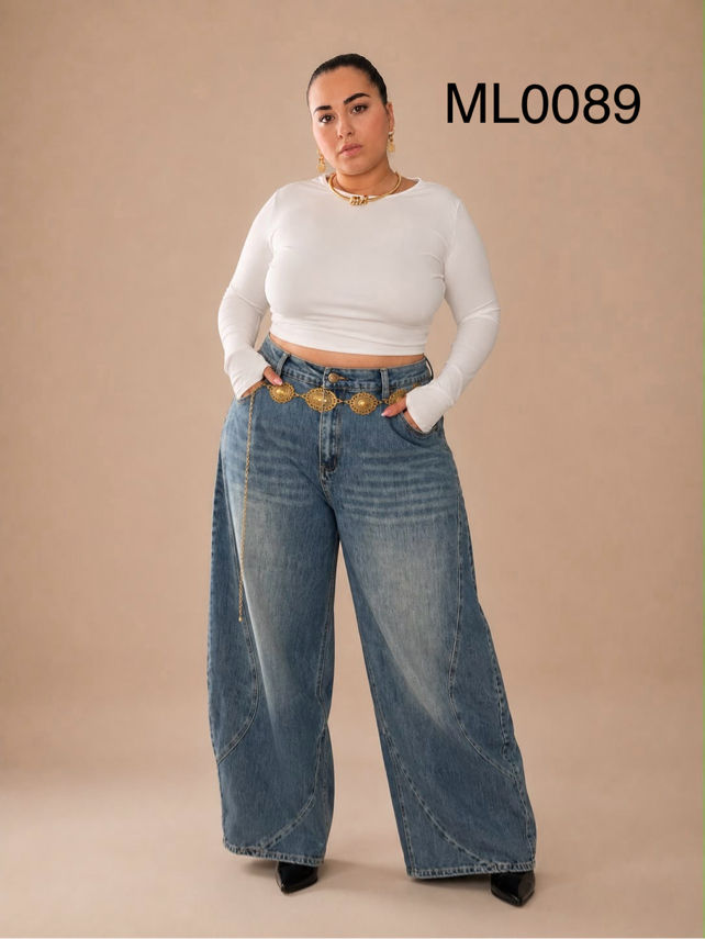 Wide-Leg Cargo Trousers