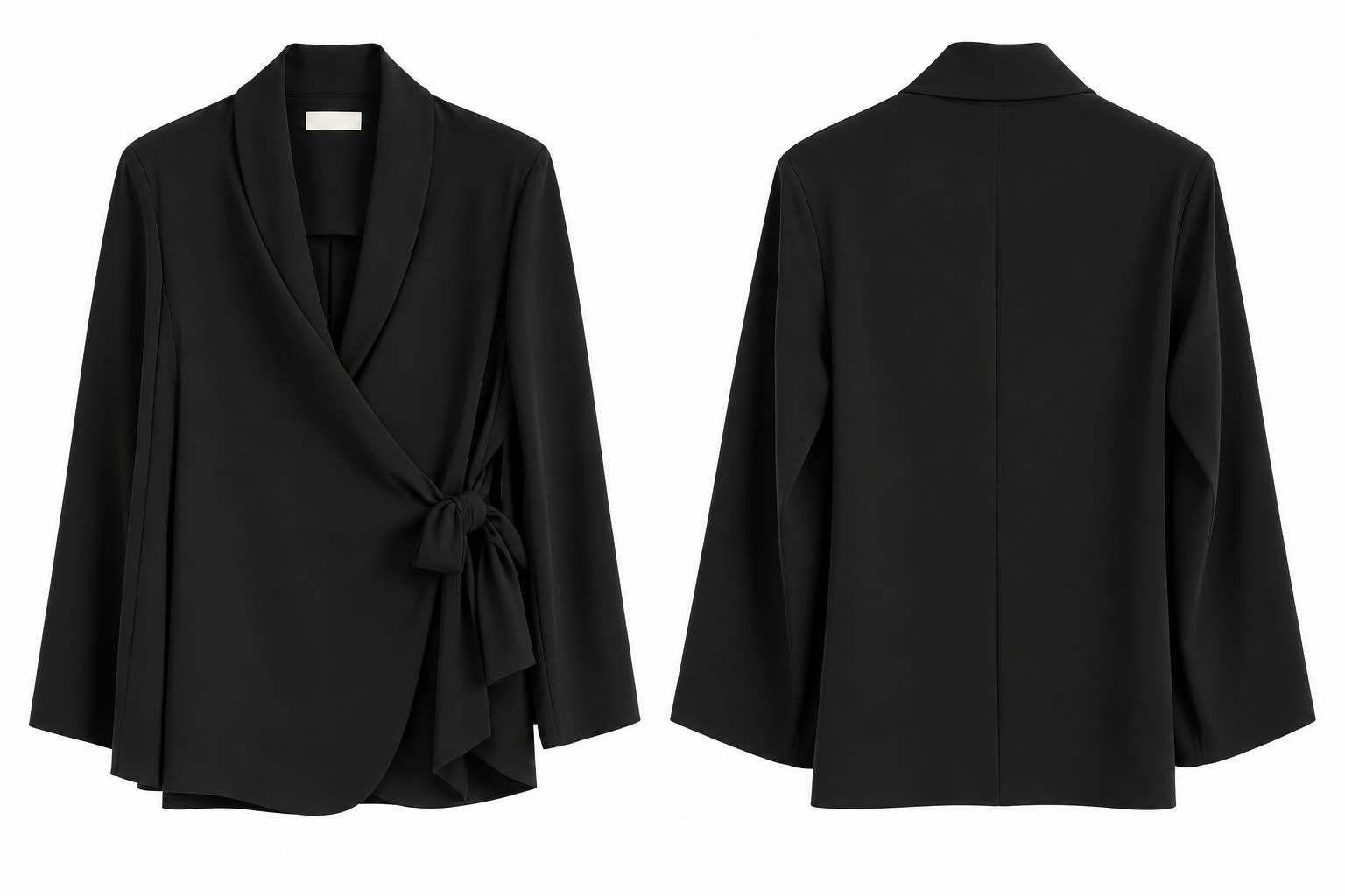 Wrap Blazer with Bow
