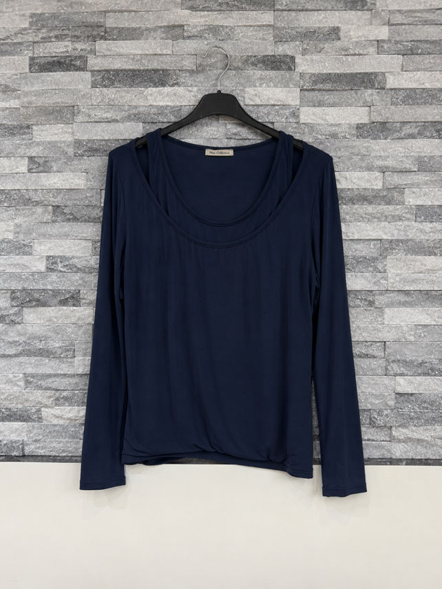Deep-V Layered Jersey Top