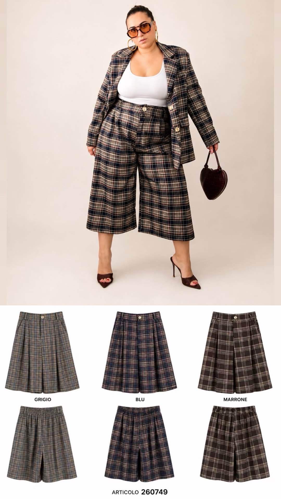 Pleated Culotte Shorts