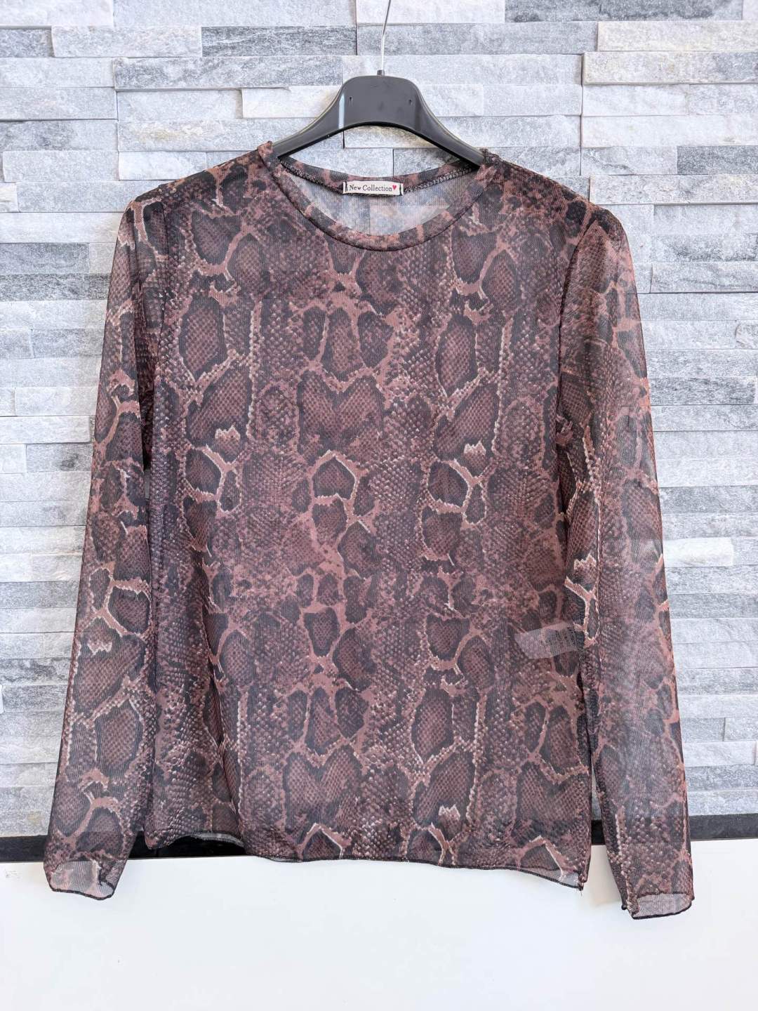 Animal-Print Long-Sleeve Top