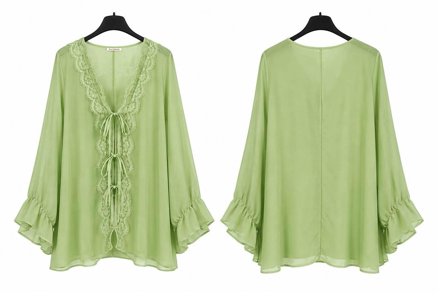 V-Neck Ruffle Blouse
