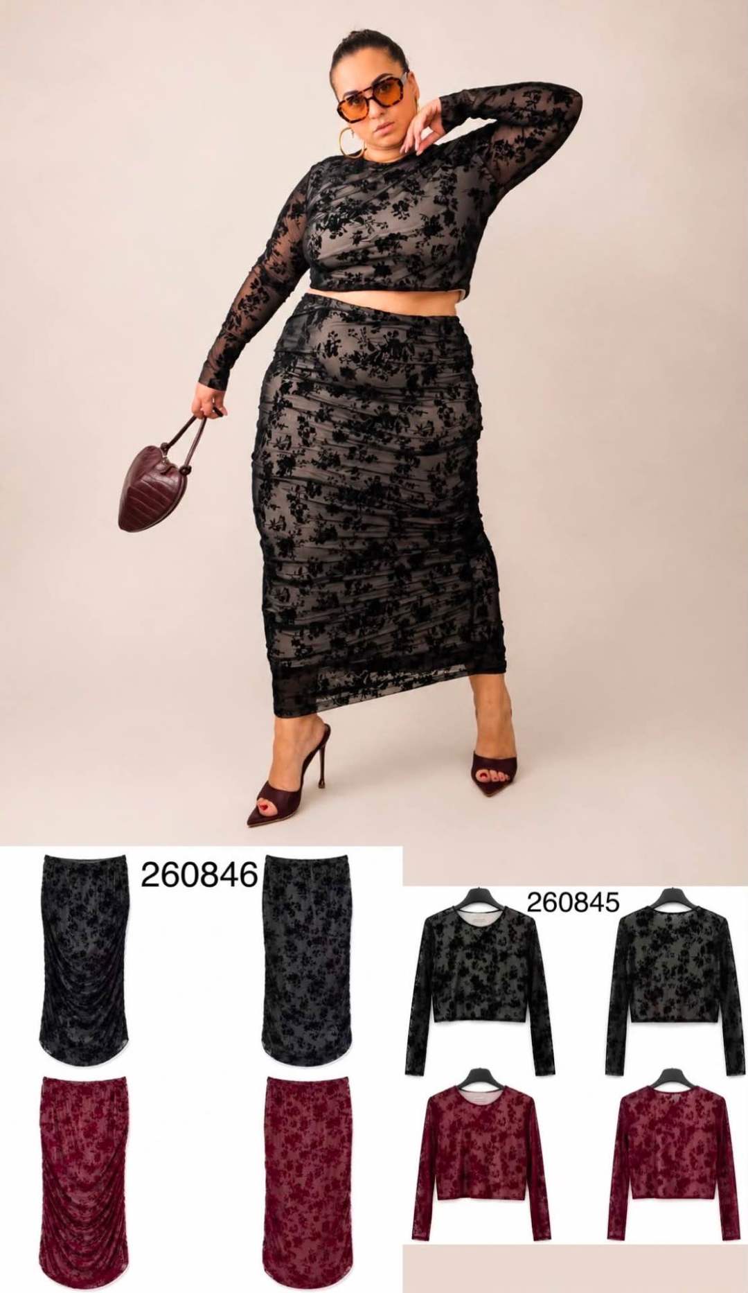 Midi Pencil Skirt with Side Ruching