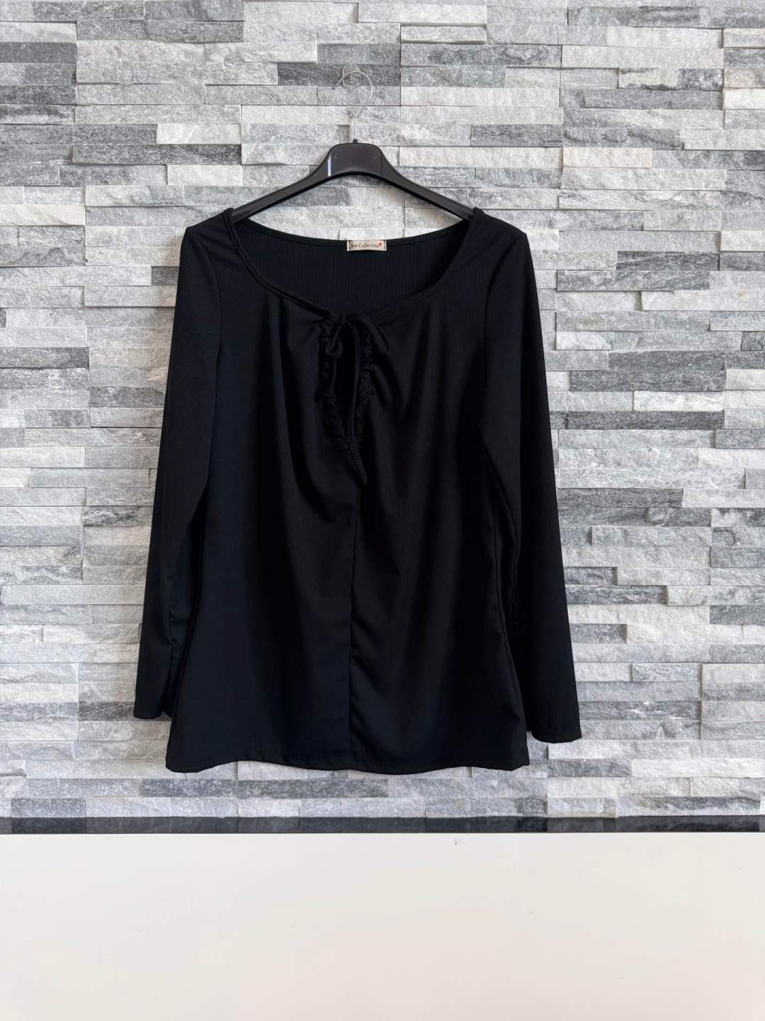 Ribbed Tie-Front Top