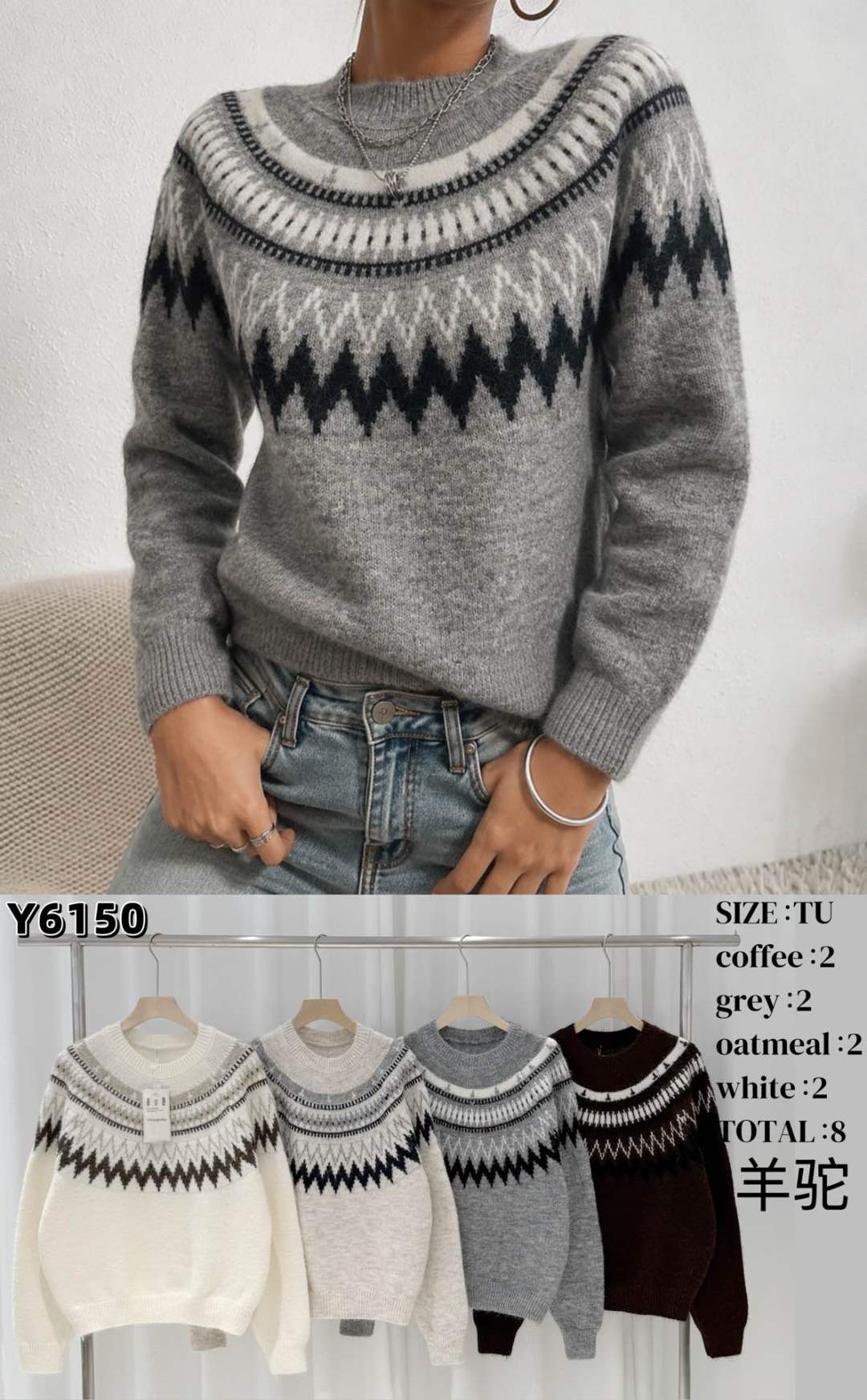 Regular Patterned Sweater