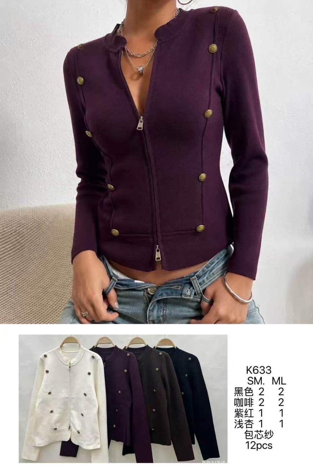Fitted Mock-Neck Blouse