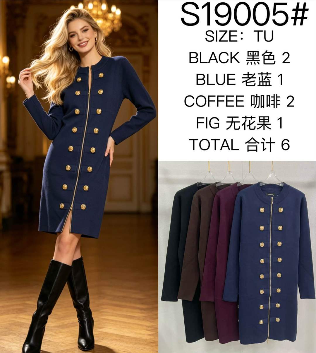 Pencil Dress with Button Detail