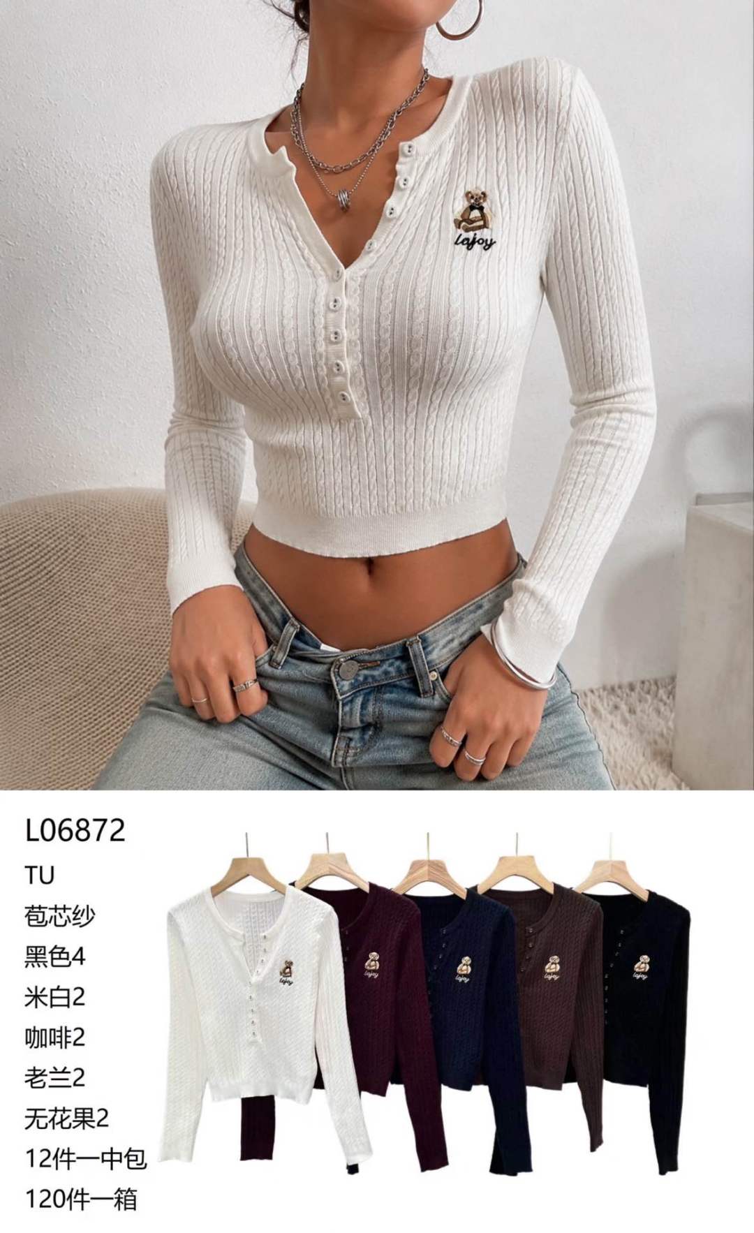 Cropped Embroidered Top