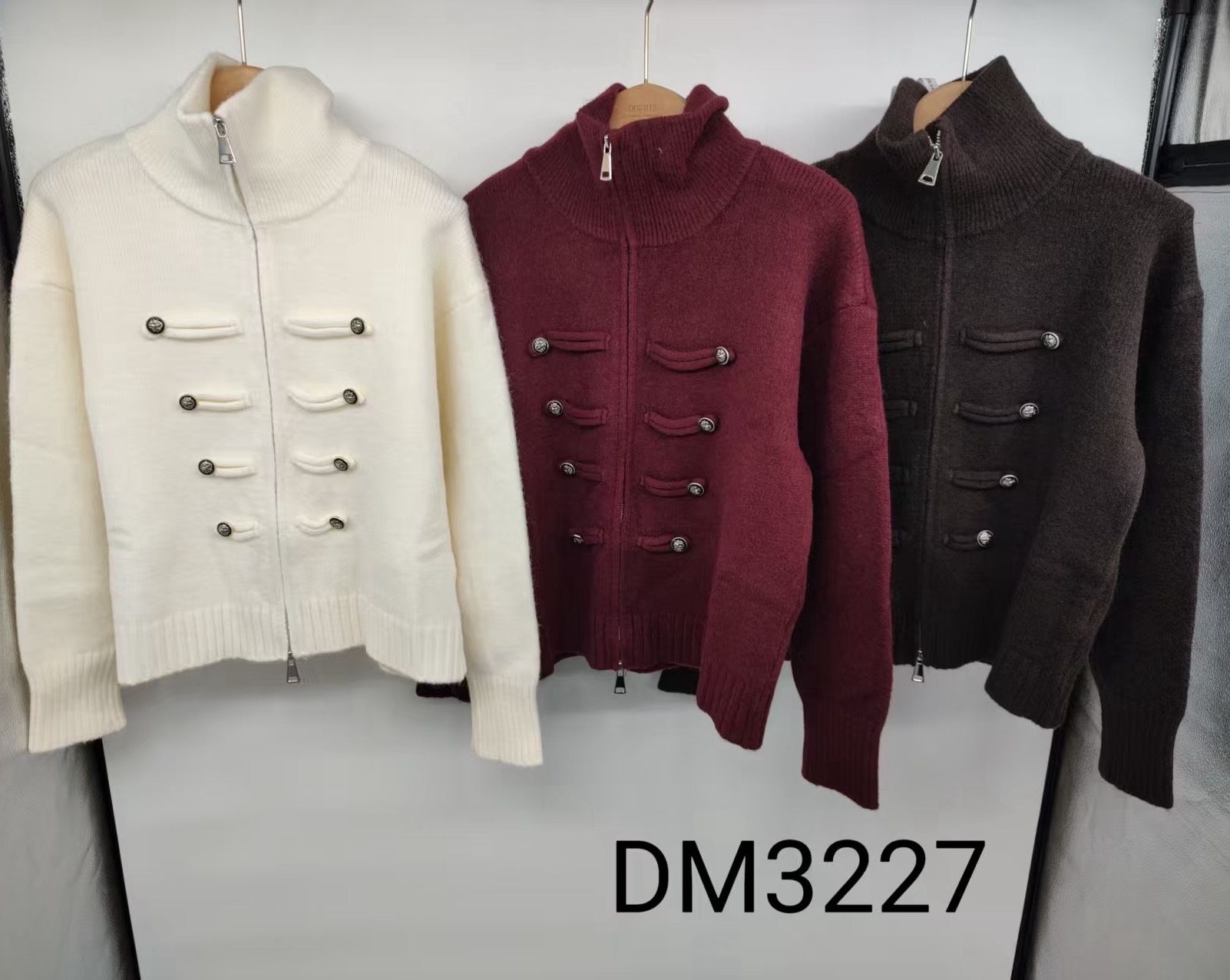 Ribbed Funnel-Neck Jacket