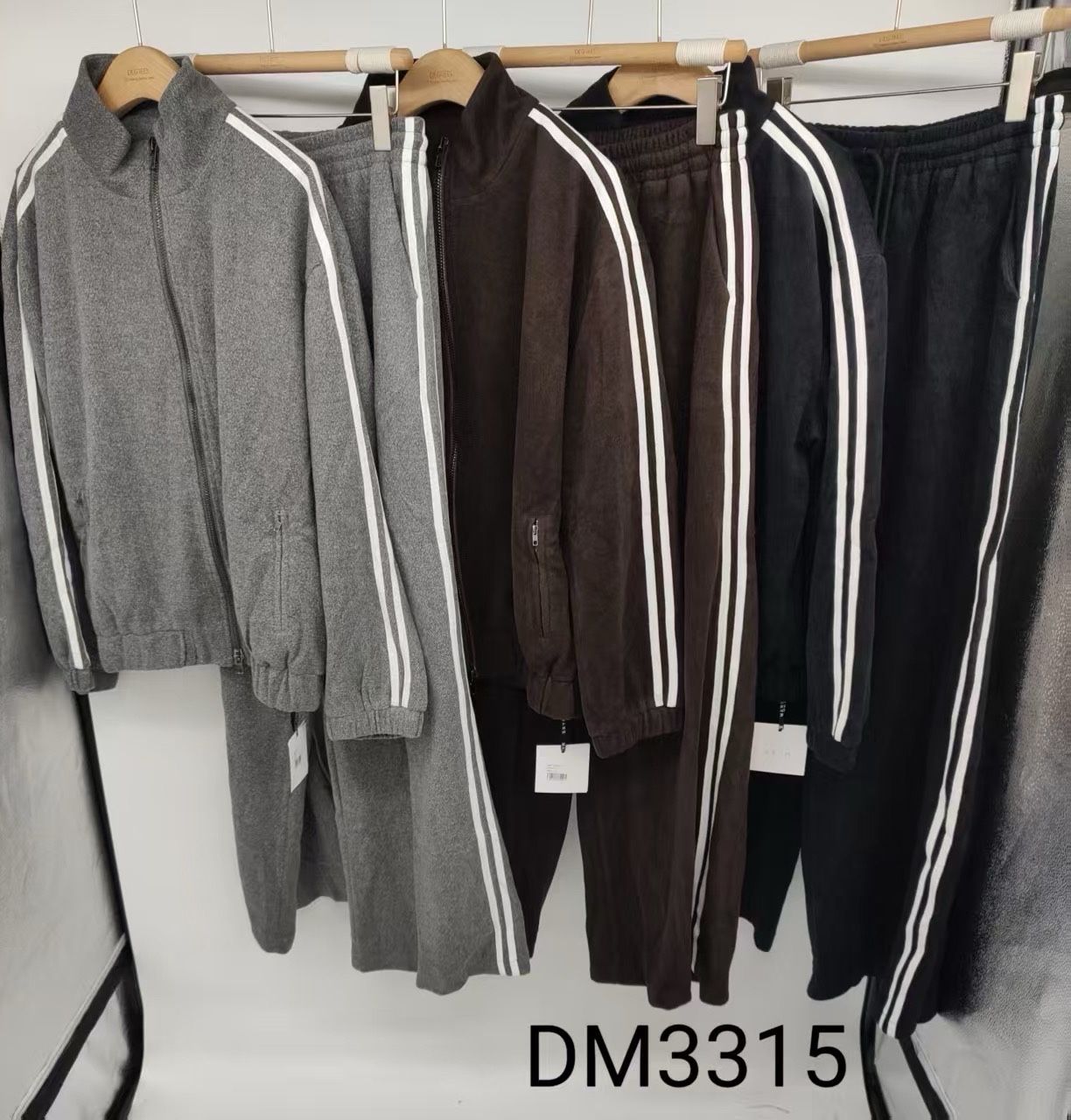 Straight Tracksuit Set with Stand Collar