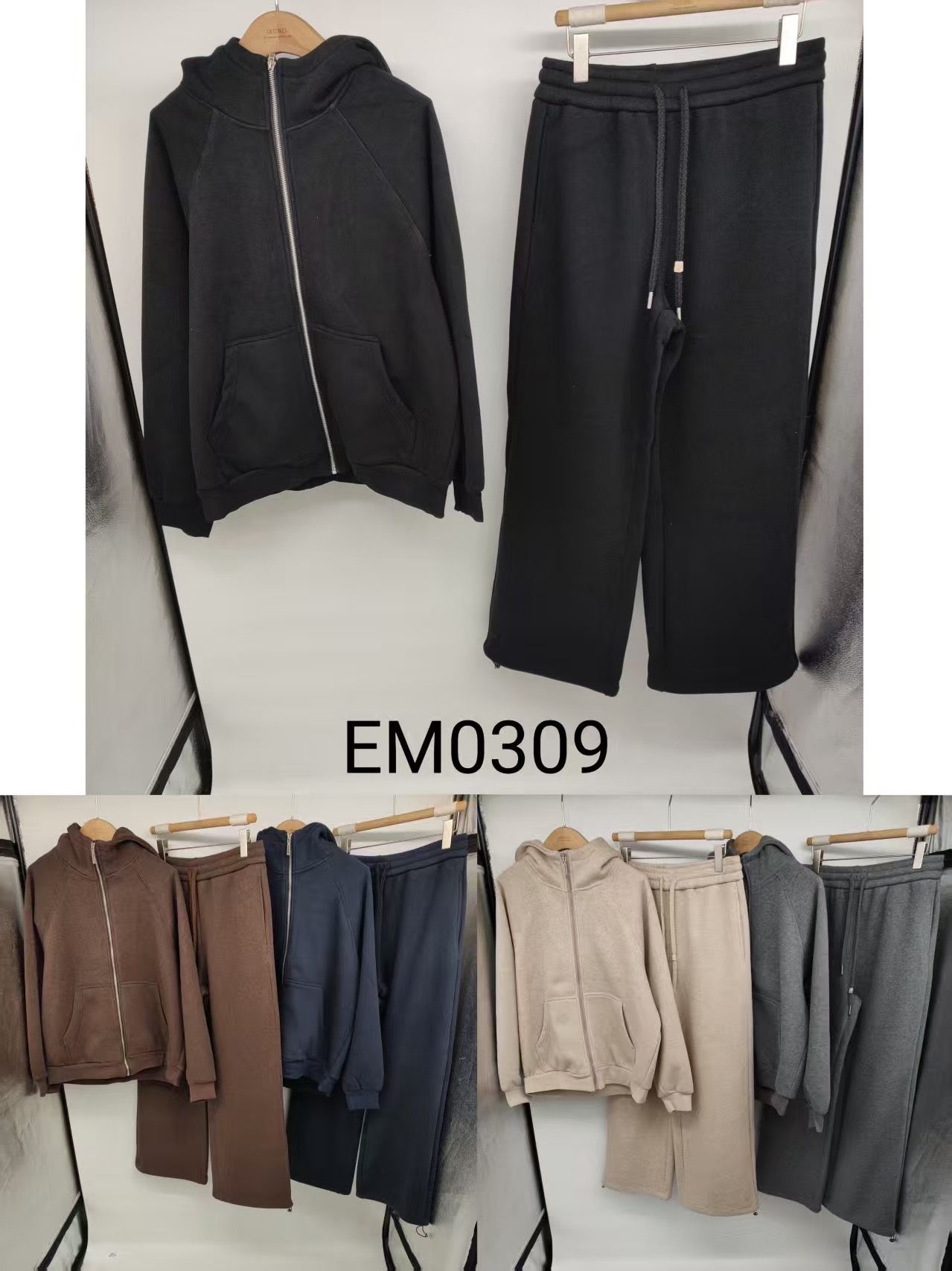 Wide Hoodie Tracksuit Set