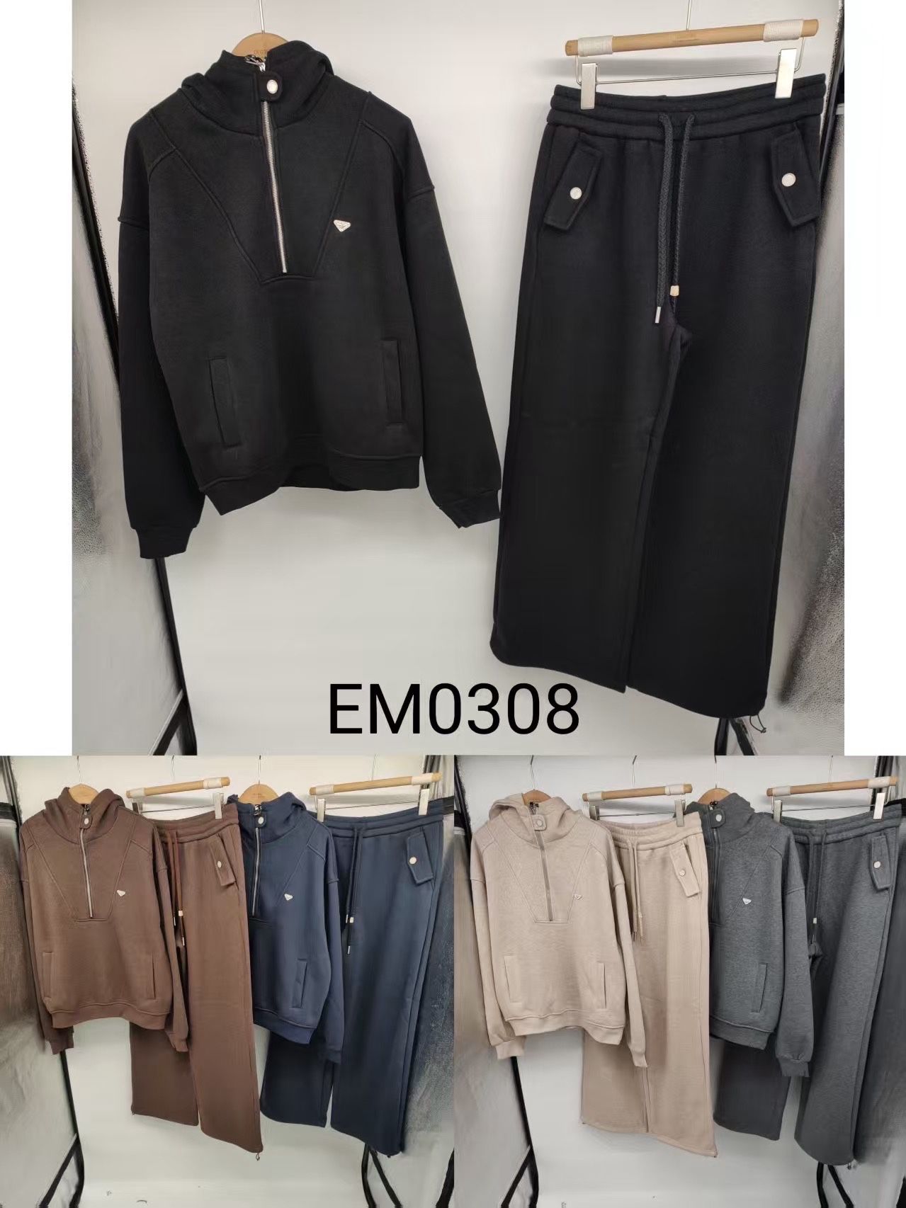 Relaxed Tracksuit Set with Hood