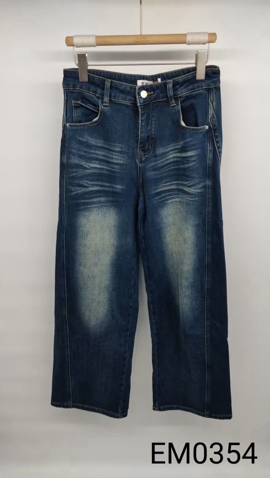 Straight-Leg Denim Trousers