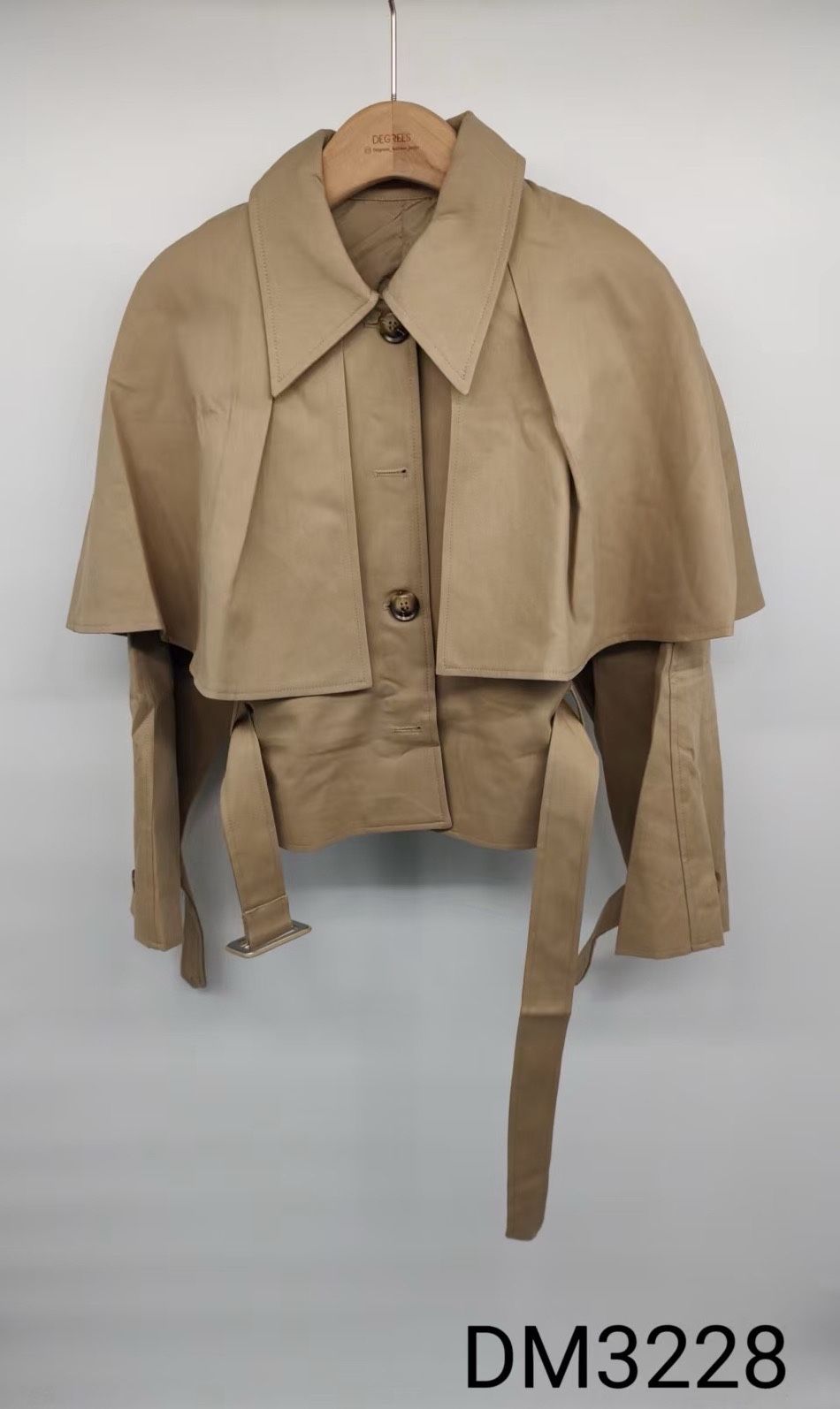 Short Trench Jacket with Belt
