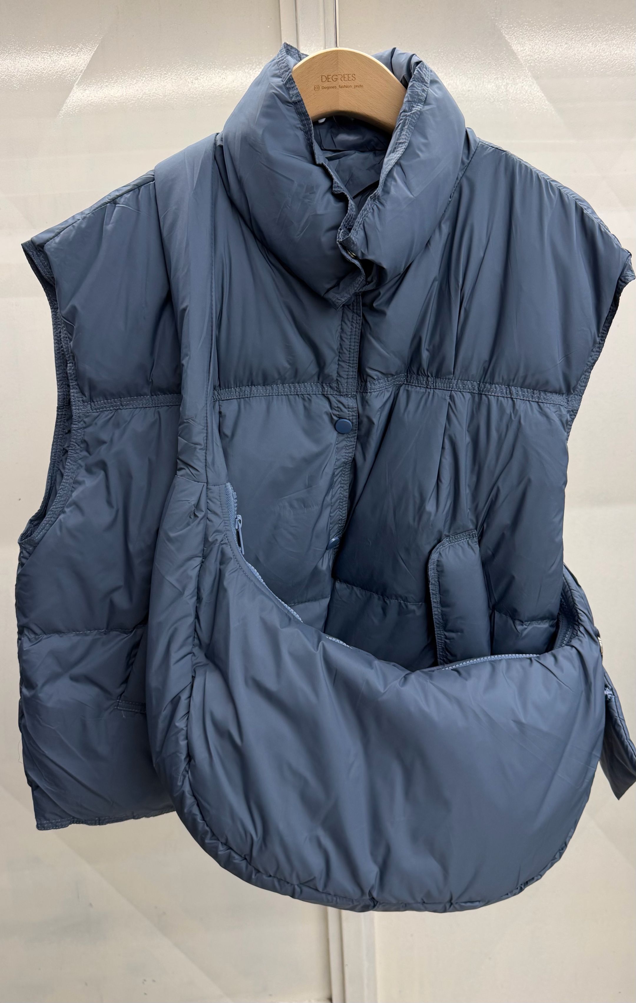 Quilted Hip-Length Vest