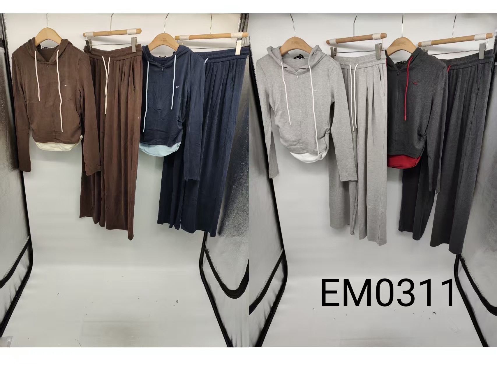 Wide-Fit Hooded Tracksuit Set