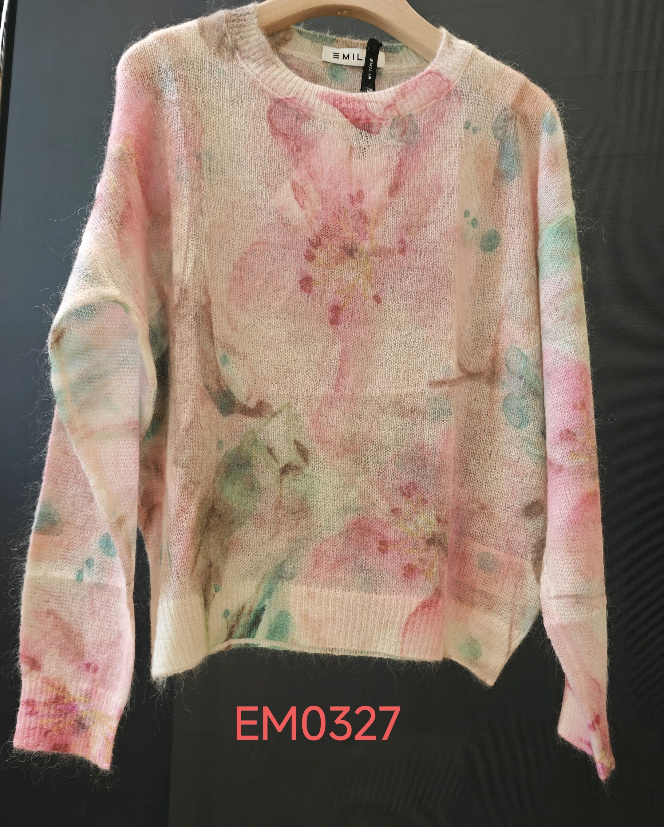 Fluffy Printed Sweater