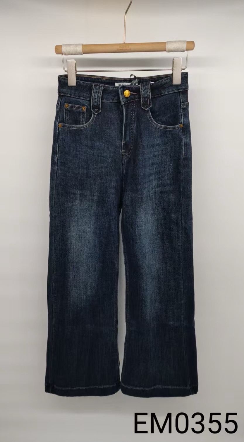 High‑Waist Straight Jeans