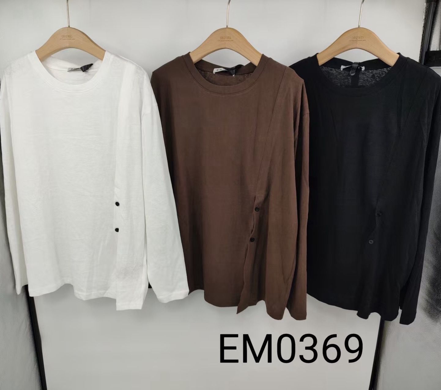 Asymmetric-Button Blouse