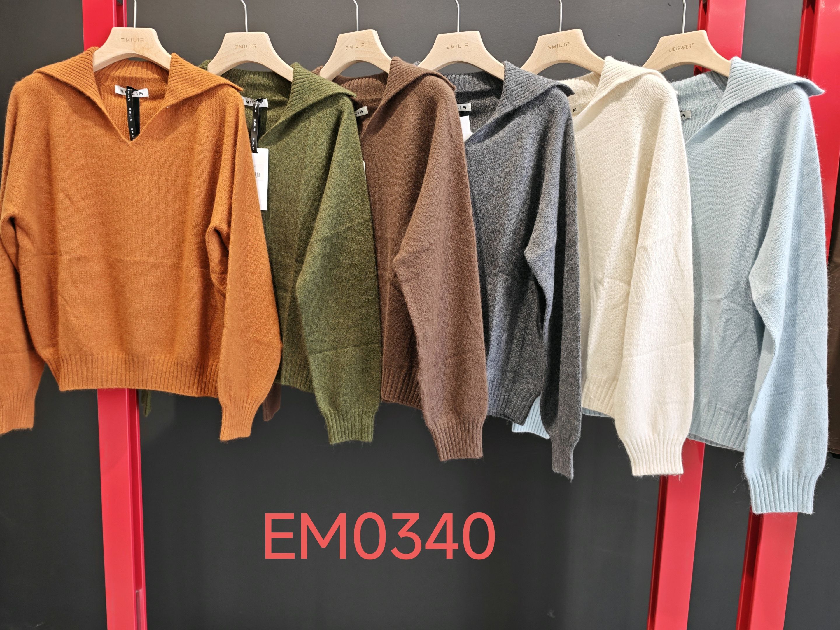 Polo-Collar Knit Sweater