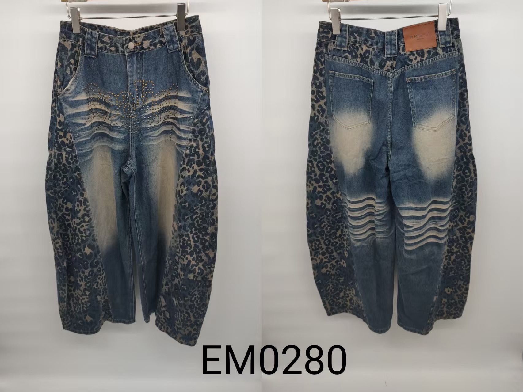 High‑Waist Wide‑Leg Jeans