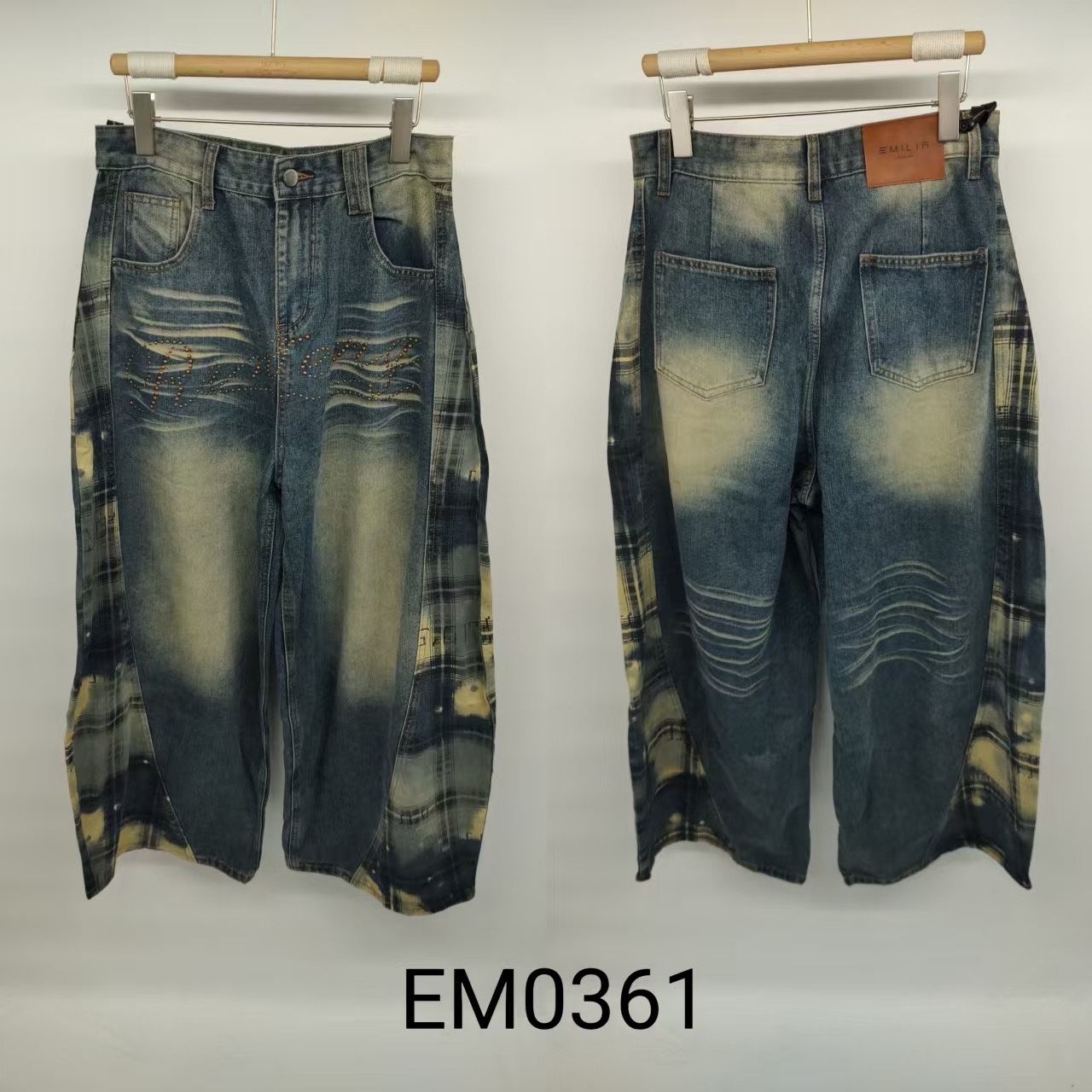 High‑Waist Wide‑Leg Jeans