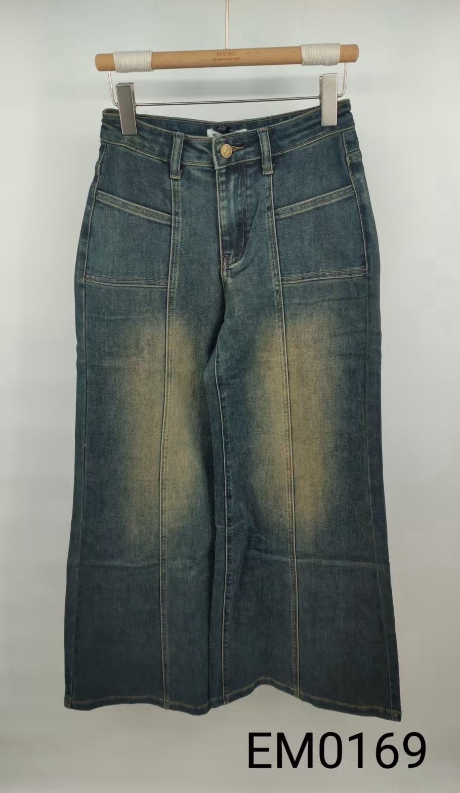 High‑Waist Flare Jeans