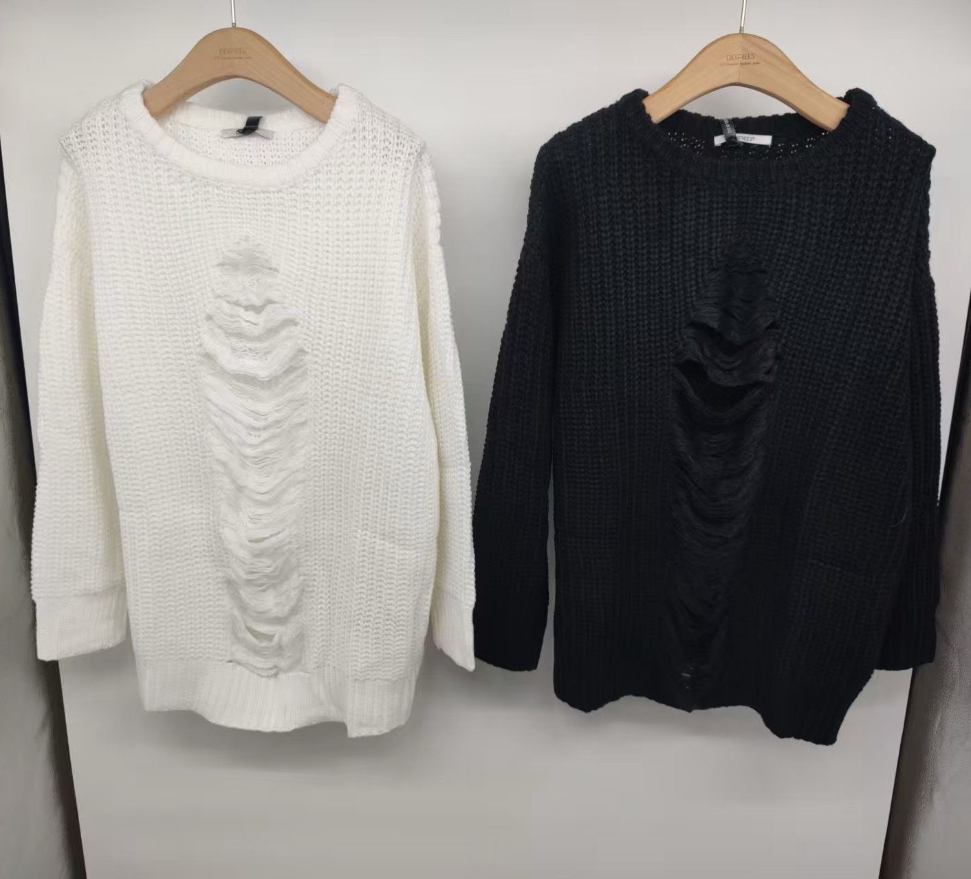 Extended Oversized Cut-Out Sweater
