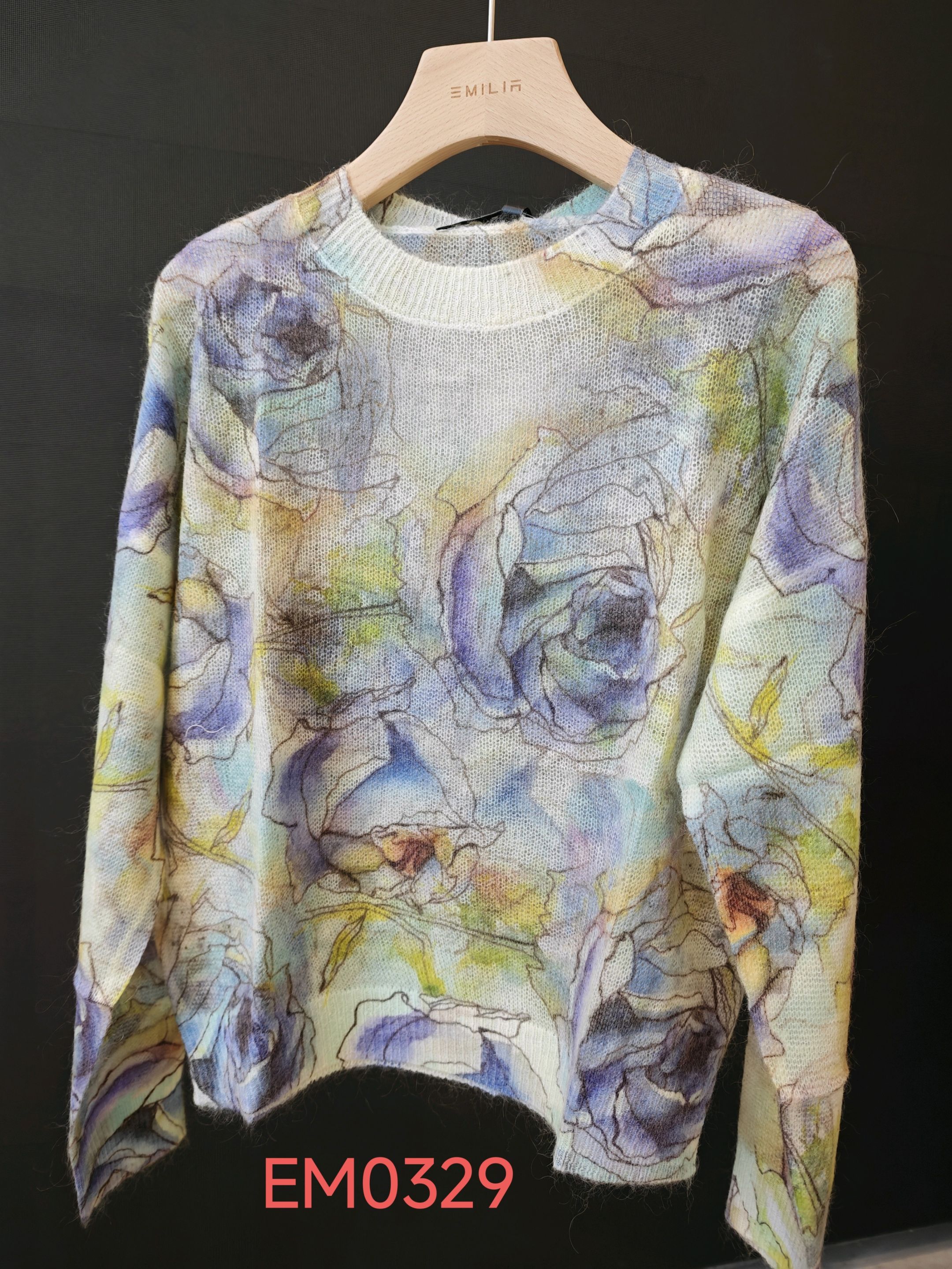Floral-Pattern Sweater