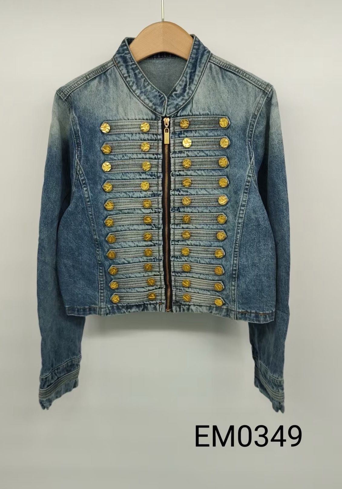 Fitted Jacket with Stand Collar