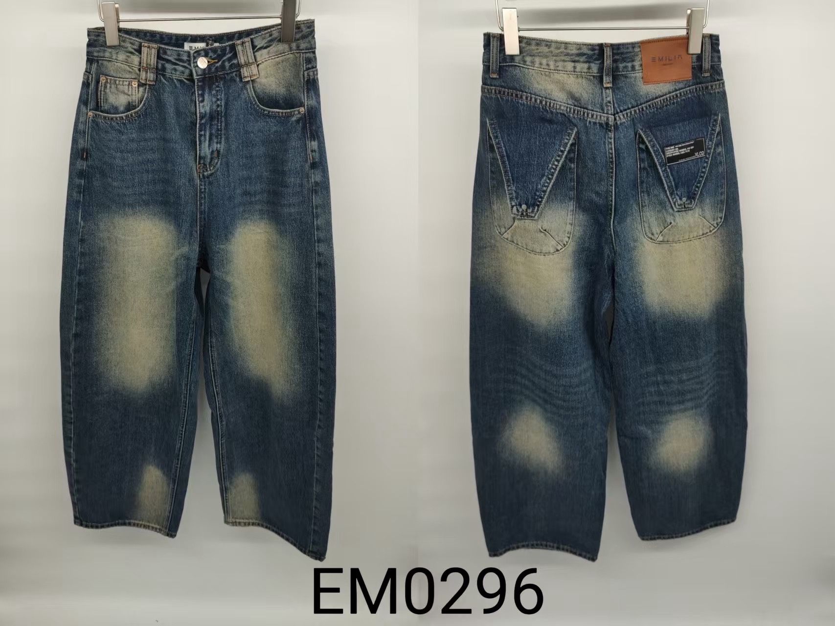 High‑Waist Wide‑Leg Jeans
