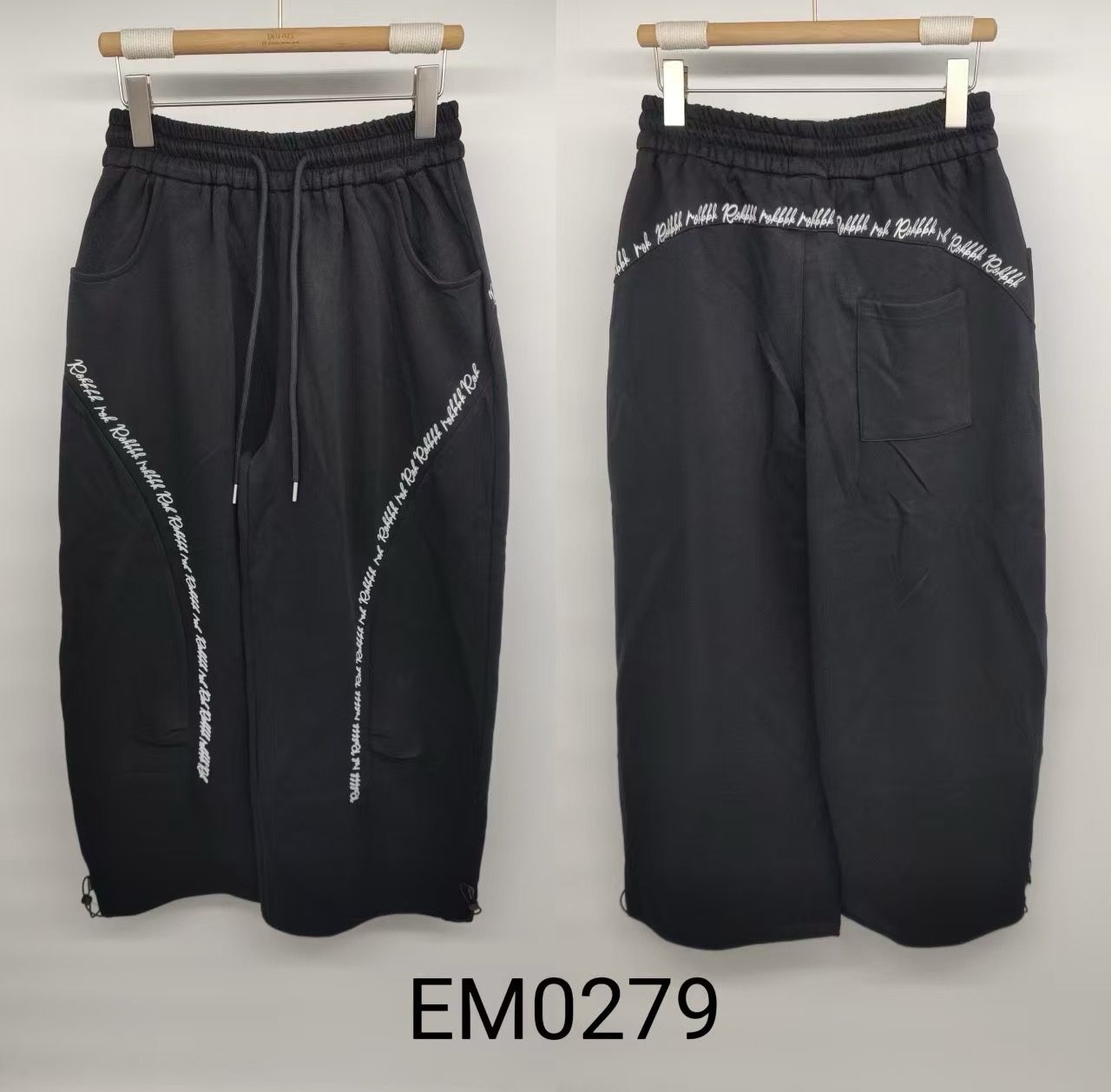 Wide‑Leg Drawstring Trousers