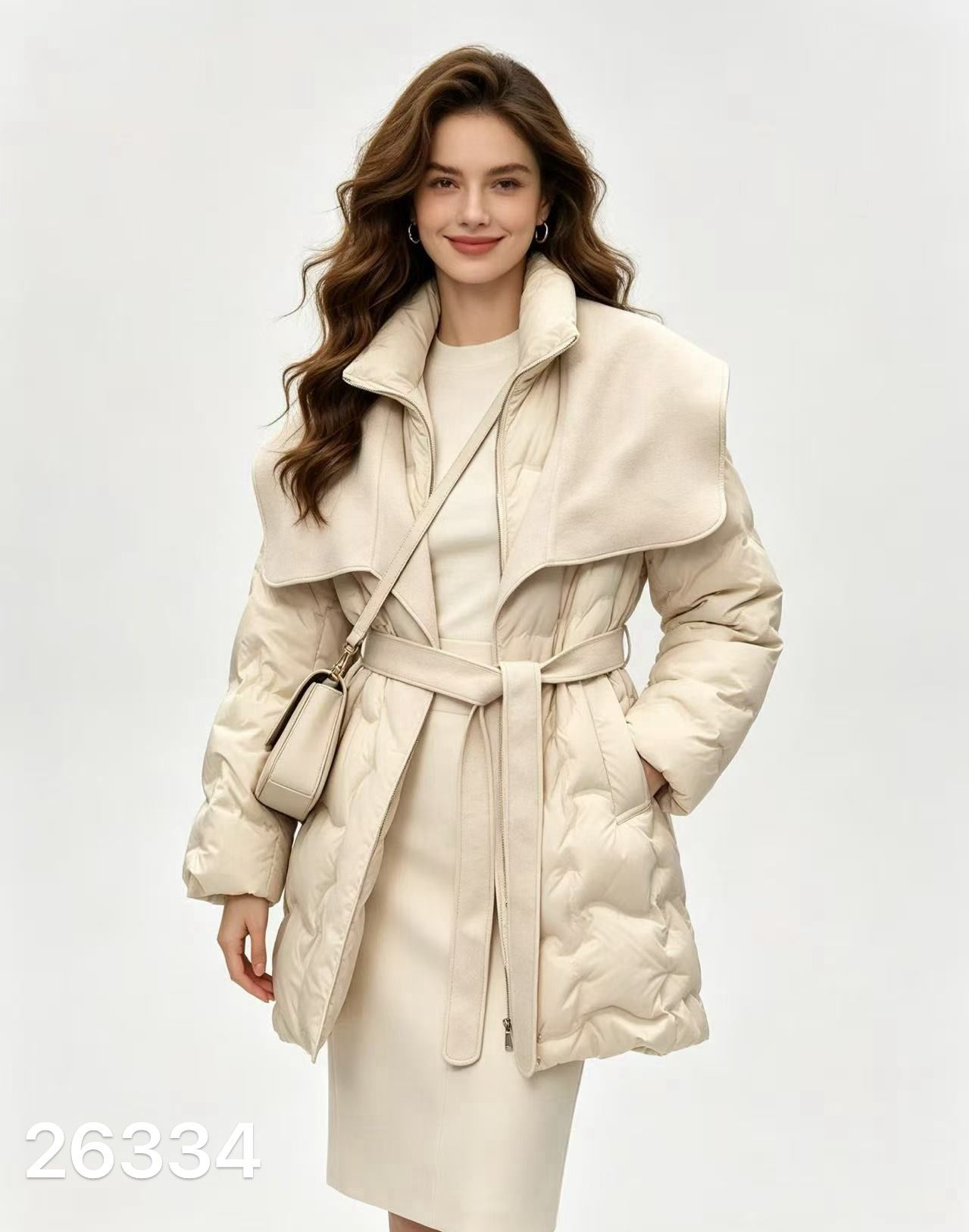 Long Tailored Coat with Belt