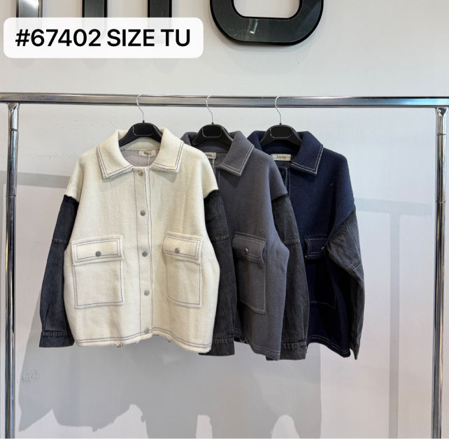 Color-Block Shirt Jacket