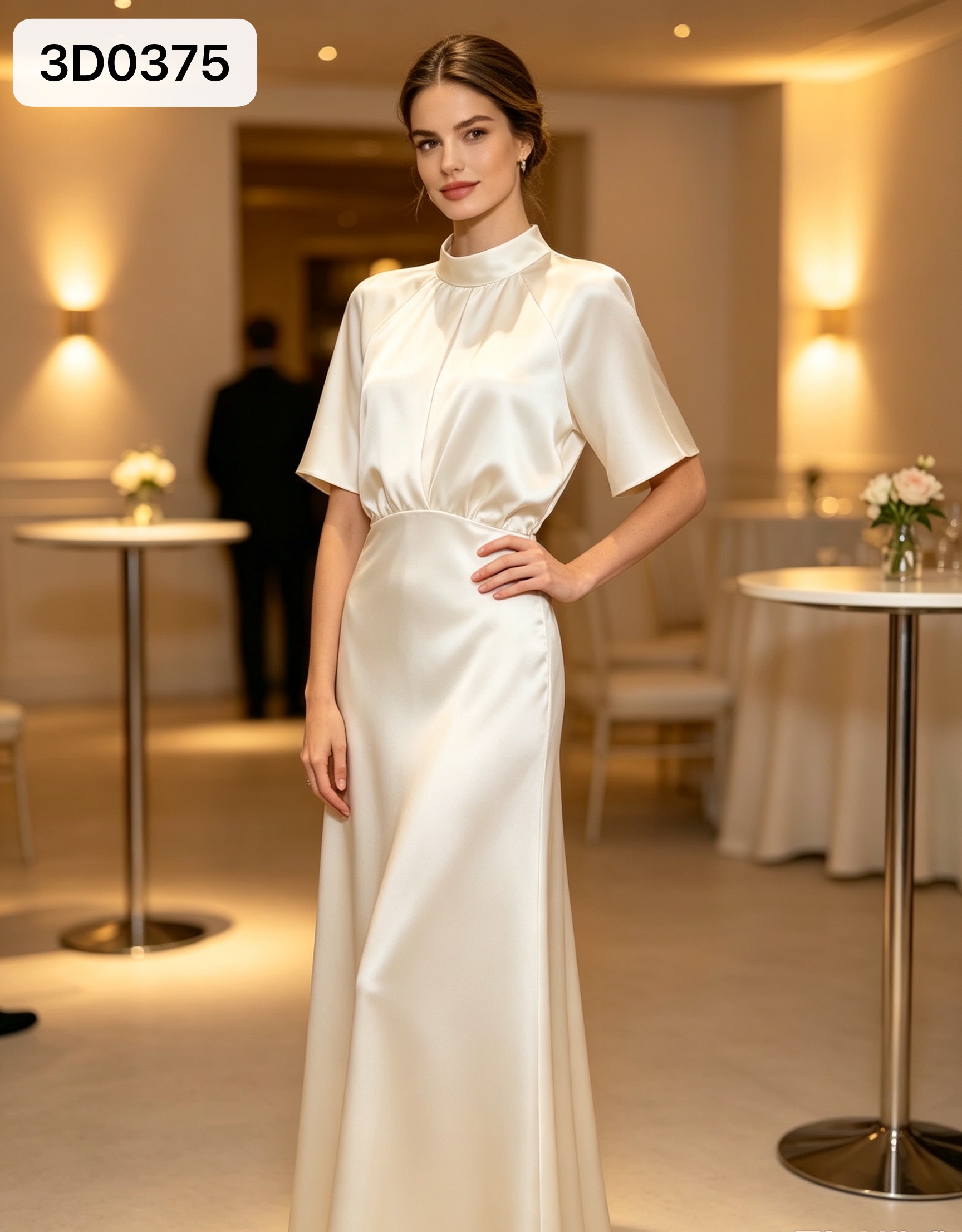 Maxi Dress with Mock Neck