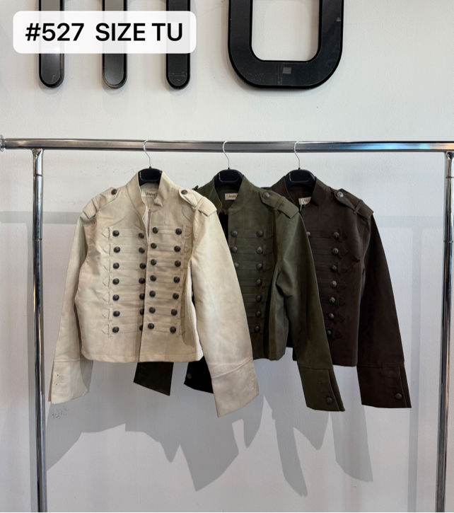 Cropped Stand-Collar Jacket