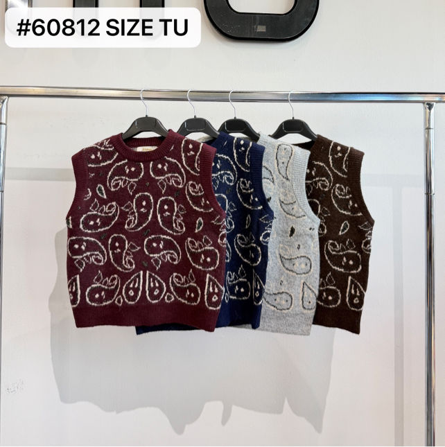 Paisley Knit Vest